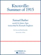 Knoxville: Summer of 1915 Concert Band sheet music cover